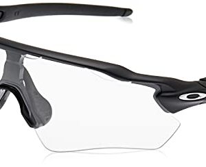 Oakley Men's OO9208 Radar EV Path Rectangular Sunglasses, Matte Black/Clear, 38 mm