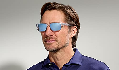 Revo Sunglasses Finley: Polarized Serilium+ Lens with Eco-Friendly Rectangle Frame, Brown Horn Frame with Evergreen Lens