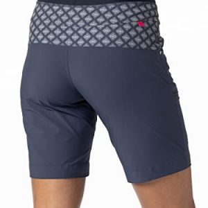 Terry Vista Bike Short, Womens 2 Piece Set: 10 Inch Inseam Mountain Bike Short & Removeable Padded Cycling Brief, Gravel - Large