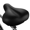 Xmifer Oversized Bike Seat, Comfortable Bike Seat - Universal Replacement Bicycle Saddle - Waterproof Leather Bicycle Seat with Extra Padded Memory Foam - Bicycle Seat for Men/Women (Black)