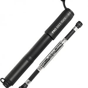 PRO BIKE TOOL Bike Pump with Gauge Fits Presta and Schrader - Accurate Inflation - Mini Bicycle Tire Pump for Road, Mountain and BMX Bikes, High Pressure 100 PSI, Includes Mount Kit.…