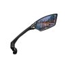 MEACHOW New Scratch Resistant Glass Lens,Handlebar Bike Mirror, Rotatable Safe Rearview Mirror, Bicycle Mirror, (Blue Right Side) ME-006RB