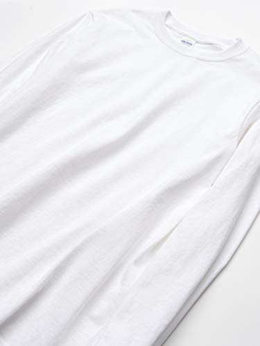 Gildan Men's Heavy Cotton Long Sleeve T-Shirt, Style G5400, 2-Pack, White, X-Large