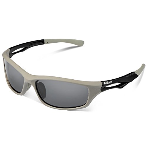 Duduma Polarized Sports Sunglasses for Men Women Running Cycling Fishing Golf Driving Shades Sun Glasses Tr90 (grey matte frame with black lens)