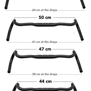 REDSHIFT Kitchen Sink Bike Drop Bar Handlebar for Road Bikes, Bicycle Gravel Handlebars, Aluminum, 31.8mm Clamp, 44cm Width, 20mm Rise, Cycling Gear Biking Accessories (with Loop)