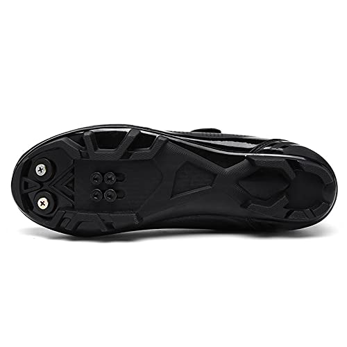 Men's Mountain Cycling Shoes Women's MTB Professional Bike Shoes Compatible with SPD Cleats Black 250