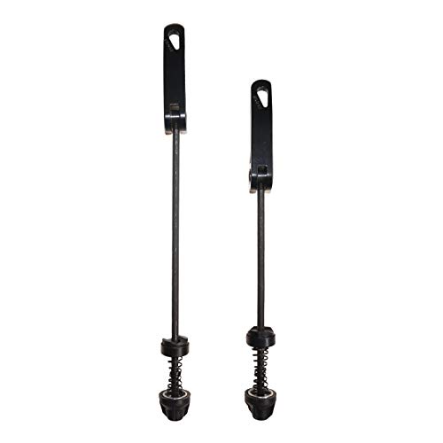 DEER U Road Mountain Bicycle MTB Wheel Hub Front and Rear Skewers Quick Release Clip Bolt Lever Axle QR 145/180 mm, a Pair (Black)