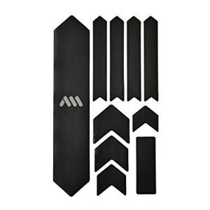 All Mountain Style AMSFG2BLWH Honeycomb High Impact Frame Guard Extra - Protects Your Bike from Scratches and dings, Black/Silver, X-Large