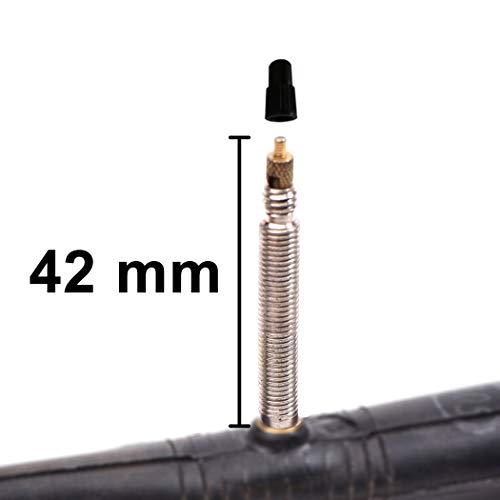 CALPALMY AR-PRO 28 700x20-25C Road Bike Replacement Inner Tubes Presta Valve 42mm for Road Bikes with Tire Size of 700c x 20, 23, and 25 (6 Inner Tubes with 2 Tire Levers)
