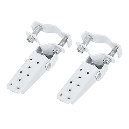 F FIERCE CYCLE 1 Pair 8mm Stainless Steel Universal Motorcycle Folding Rearsets Rear Footrest Footpeg Pedal Peg Bike Bicycle Cycling White