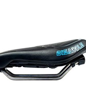 BiSaddle SRT Super Short Noseless Adjustable Bicycle Saddle Black with Titanium Rails Custom Fit Comfort, one Size