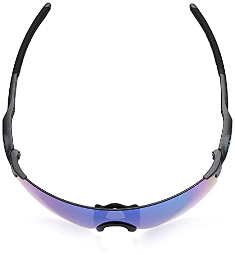 Oakley Men's OO9454 EVZero Blades Rectangular Sunglasses, Steel/Prizm Sapphire, 38 mm
