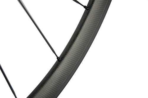SunRise Bike 1 Pair of Road Bike Carbon 700C Clincher Wheelset Super Light Bicycle Wheels 38mm Depth (fit for Shiman0 Cassette)