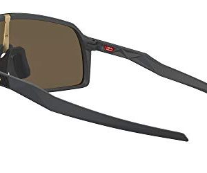 Oakley Men's OO9406 Sutro Rectangular Sunglasses, Matte Carbon/Prizm 24K, 37 mm