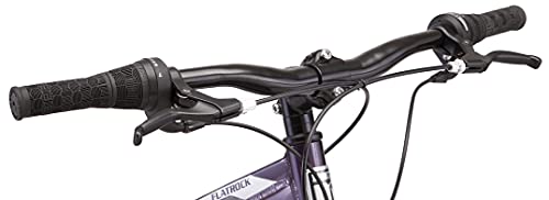 Mongoose Flatrock Womens Hardtail Mountain Bike, 26-Inch Wheels, 21 Speed Twist Shifters, 16-Inch Aluminum Frame, Purple