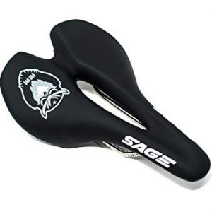 Sage Beccus Bike Saddle | Titanium Rails Bicycle Comfort Cushion Seat | Mountain Road Bikes Padded Cycling Seats | Men and Women Exercise Performance Cycle Accessories (143mm)