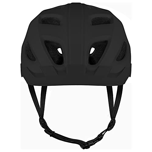 Retrospec Lennon Bike Helmet with LED Safety Light Adjustable Dial & Removable Visor - Adjustable Bicycle Helmet for Adult Men & Women - Matte Black One Size