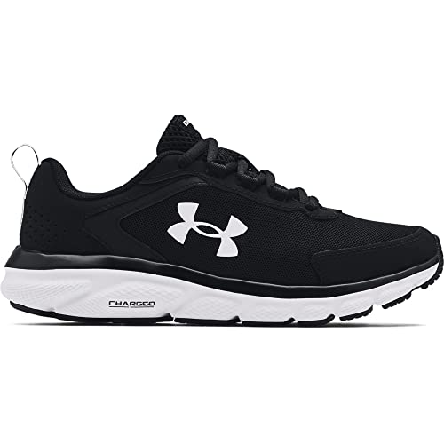 Under Armour Women's Charged Assert 9, Black (001)/White, 10 M US