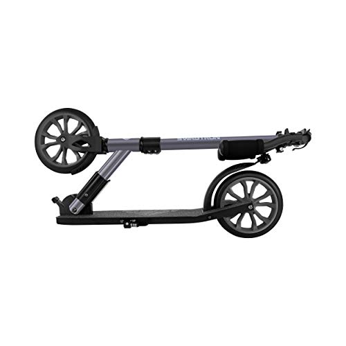 Swagtron K8 Titan Foldable Commuter Kick Scooter for Adults & Teens, Height-Adjustable, ABEC-9 Wheel Bearings, Cobalt Gray