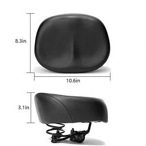 Noseless Bicycle Seat for Man Comfort,Extra Wide Bicycle Seat for Woman,Oversize Electric Bicycle Saddle,Nose Free Bike Saddle Waterproof,Functional Bicycle Seat for Casual Riding
