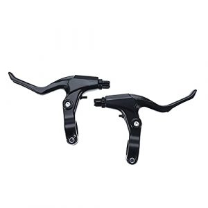 BTSHUB Bike Brake Set V Type, Black Front and Rear V-Brake Caliper Brake Pads Set, Includes Levers, Cables and washers, for MTB, Road Bike, Mountain Bicycle
