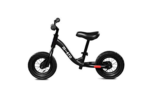 Micro Kickboard - Balance Bike Black, Adjustable, Lightweight Balance Bike for Toddlers and Children Ages 2-5, with Smooth-Gliding Large Air-Filled Tires