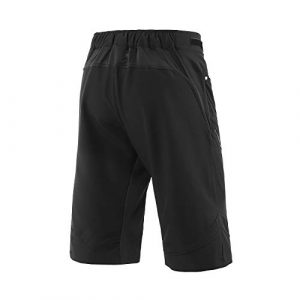 ARSUXEO Men's Loose Fit Cycling Shorts MTB Bike Shorts Water Ressistant 1903 Black Size X-Large