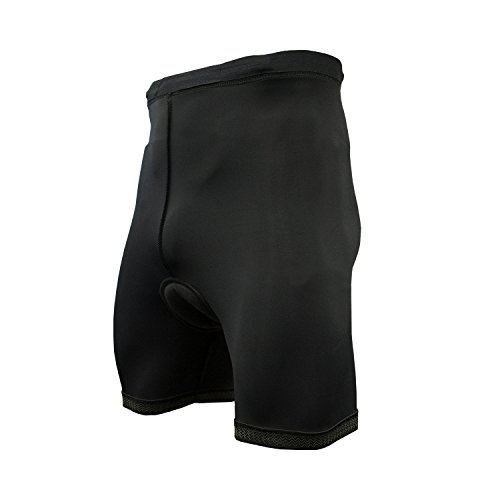 The Enduro - Men’s MTB Off Road Cycling Shorts with ClickFast Padded Undershorts with Coolmax Technology (Large, Black)