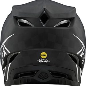 Troy Lee Designs Adult | BMX | Downhill | Mountain Bike | Full Face D4 Carbon MIPS Stealth Helmet (Medium, Black/Silver)