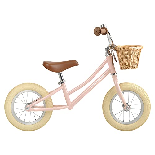 Retrospec Baby Beaumont Kids' Balance Bike for Toddlers, No Pedals, Air Filled Tires (2-3 yrs) - Blush