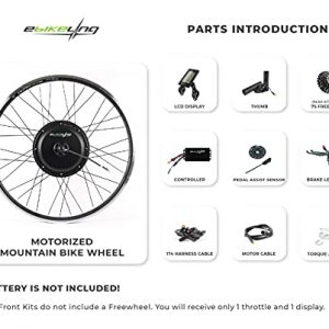 EBIKELING Waterproof Ebike Conversion Kit for Electric Bike 26