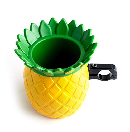 Yoyoapple Bike Cup Holder Cute Pineapple Drink Holder Bicycle Water Bottle Holder with Metal Clamp for Beach Cruiser Motorcycle Bike Boat Stroller Walker Wheelchair Scooter Golf Cart Desk
