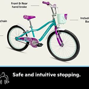 Schwinn Koen & Elm Toddler and Kids Bike, 18-Inch Wheels, Training Wheels Included, Teal