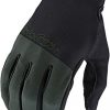 Troy Lee Designs Flowline Men's Off-Road BMX Cycling Gloves - Olive / 2X-Large
