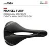 Selle Italia Man Gel Flow Road Bike Saddle - Comfortable MTB and Road Bicycle Seat for Men and Women - 275 x 151mm, Men, 315g, Black