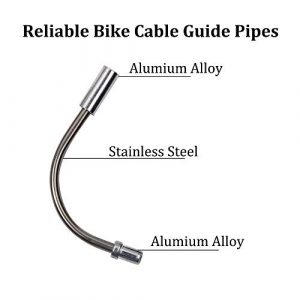 EACOZY Bike V Brake Noodle Cable Guide Pipe, Bicycle Brake Pipe with Rubber Boots for Mountain Bikes Bicycles