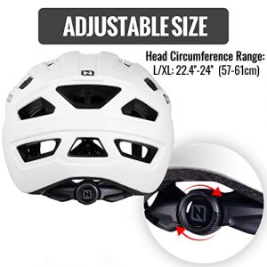 NHH Adult Bike Helmet - CPSC-Compliant Bicycle Cycling Helmet Lightweight Breathable and Adjustable Helmet for Men and Women Commuters and Road Cycling (Matte White, L/XL)