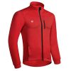 Przewalski Cycling Bike Jackets for Men Winter Thermal Running Jacket Windproof Breathable Reflective Softshell Windbreaker (Medium, Red)