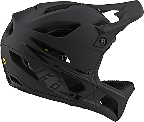 Troy Lee Designs Stage MIPS Stealth Full-Face Mountain Bike Helmet. Max Ventilation Lightweight EPP EPS Racing Downhill DH BMX MTB - Adult Men Women Unisex (Midnight, XL/XXL)