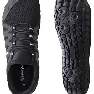 Weweya Minimalist Shoes Men Five Fingers Cross Training Barefoot Running Shoes Indoor Biking Gym Workout Cycling Spin Exercise Size 11 Black