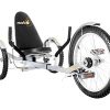 Mobo Triton Pro Adult Tricycle. Recumbent Trike. Adaptive 3-Wheel Bike Men Women, Quicksilver,28 x 29 x 48 inches (61" Extended)