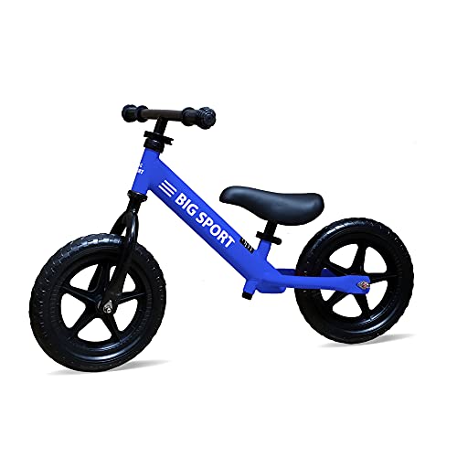 Big Sport Lightweight 12 Inch Balance Bike 2-5 Years Old - Starter Bikes for Toddlers with No Pedal - Adjustable Seat and Handlebars - Puncture-Free Tire (Blue)