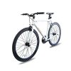 Bike Caraci Fixed Gear Bike Fixer Bike Road Bike Alumium Alloy Urban Bike Flip Flop Hub City Bike Riser Bar 700c 54cm Single Speed (White)