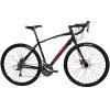 Tommaso Sentiero Gravel Bike, Shimano Claris Adventure Bike with Disc Brakes, Extra Wide Tires, Perfect for Road Or Dirt Trail Touring, Matte Black, Red - Small