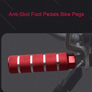 Enkarl Bike Pegs Anti-Skid Lead Foot Bicycle Pegs Aluminum Alloy BMX Pegs for Mountain Bike Cycling Rear Stunt Pegs Fit 3/8 inch Axles 26T (Blue)