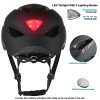 BASE CAMP Bike Helmet, Bicycle Helmet with Light for Adult Men Women Commuter Urban Scooter Adjustable M Size (Black)