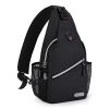 MOSISO Mini Sling Backpack,Small Hiking Daypack Travel Outdoor Casual Sports Bag, Black