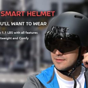 RENOLS Bluetooth Smart Helmet, Adult Bike Helmet with Dash Camera, Turn Signals Light& Speakers for Urban Commuting, Rechargeable Bicycle Helmet with Visor Men/Women(Black)