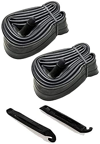 CYCLEZ One Pair 26" x 2.10 MTB Tires Smoke Type Includes 2-26" OEM Inner Tubes and 2- Tire Lever Tools for Mountain, ATB Bicycles Replacement Kit
