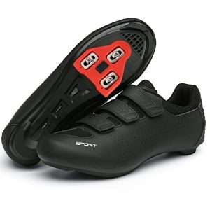 Mens Pelaton Cycling Shoes with Compatible Delta Cleats Bike Shoes Men Indoor Cycling Shoes Road SPD Cycling Shoes Black